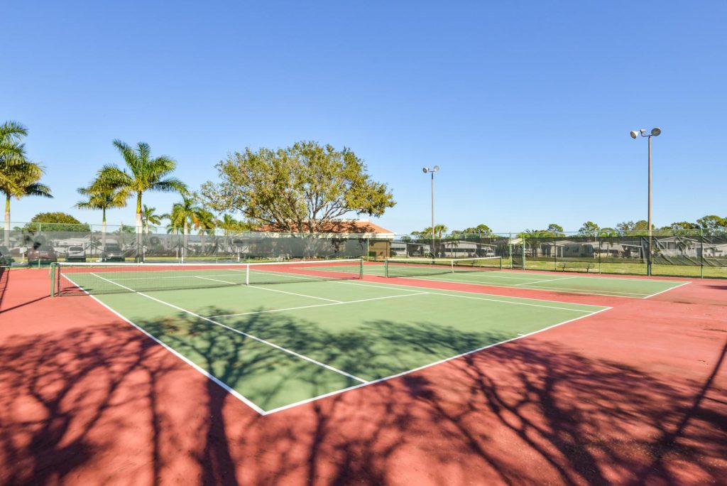 Two pickleball courts